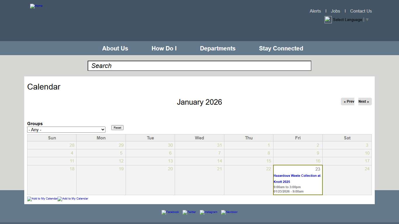 Calendar Deschutes County Oregon