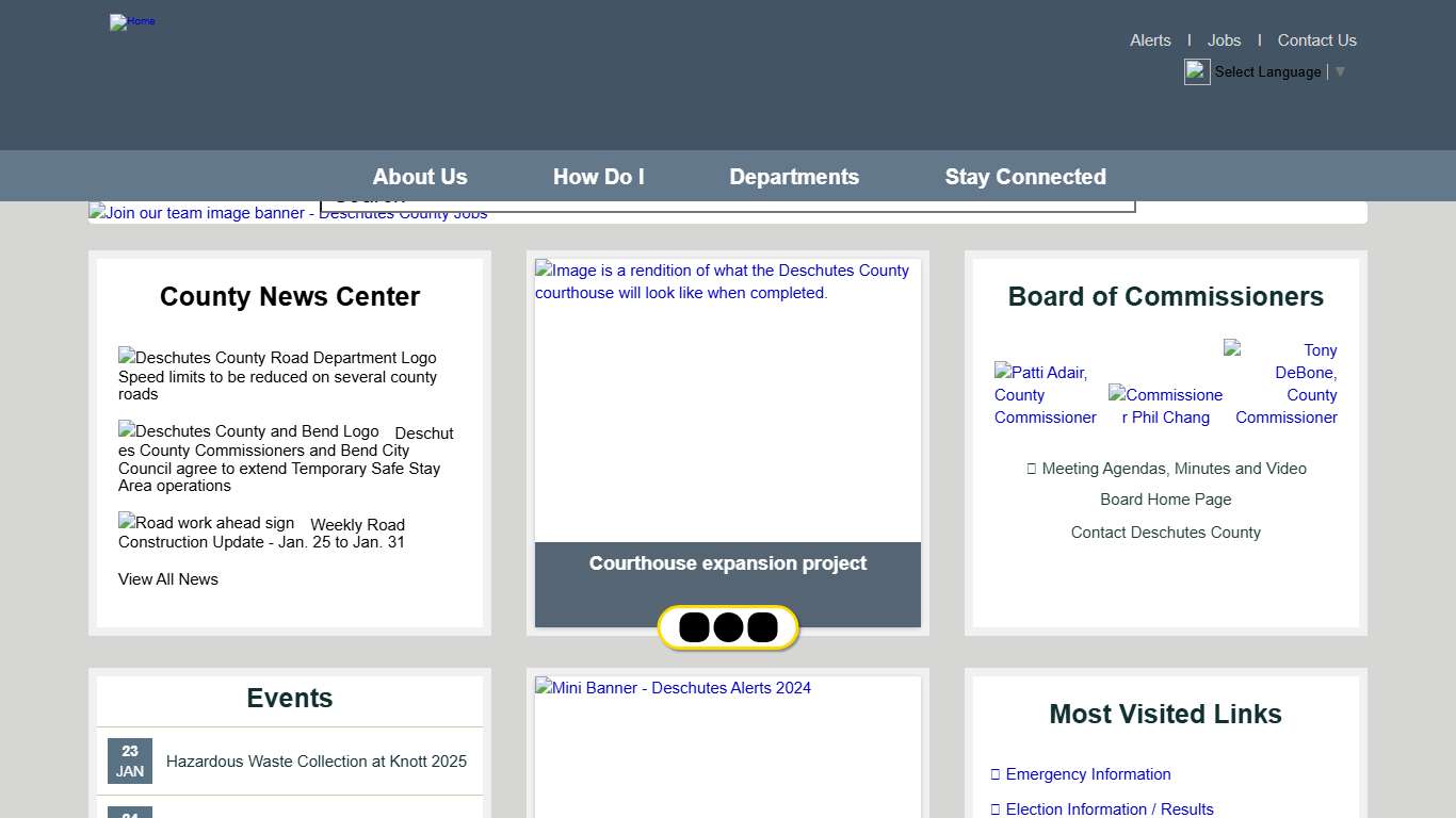 Deschutes County Oregon Enhancing the lives of citizens by delivering quality services in a cost-effective manner.